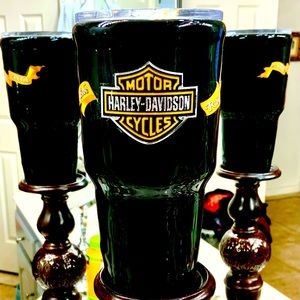 Custom 30 OZ Harley Davidson Stainless Steel Tumbler with lid